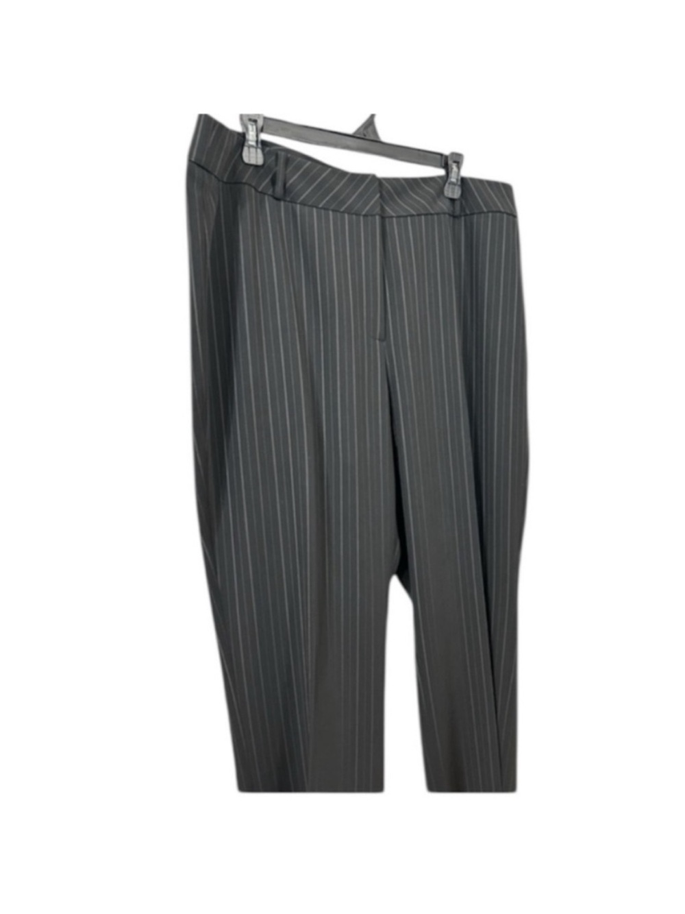 CASLON Dressy BlackGray Pinstripes 16W Straight Leg Academia Business EUC Pants